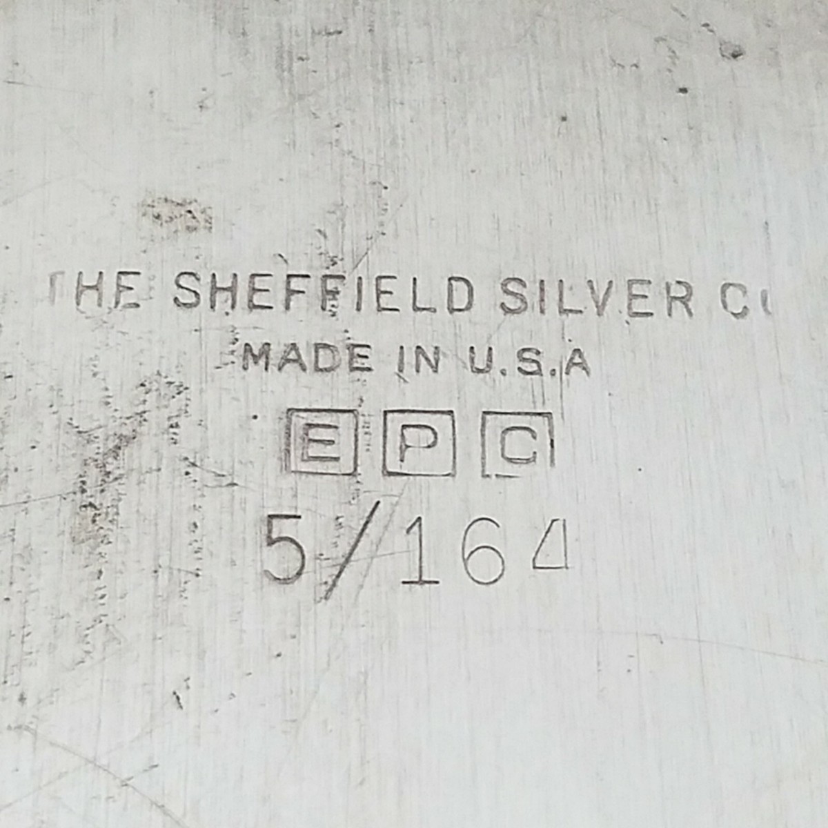THE SHEFFIELD SILVER CO Silverplated Round Serving Tray