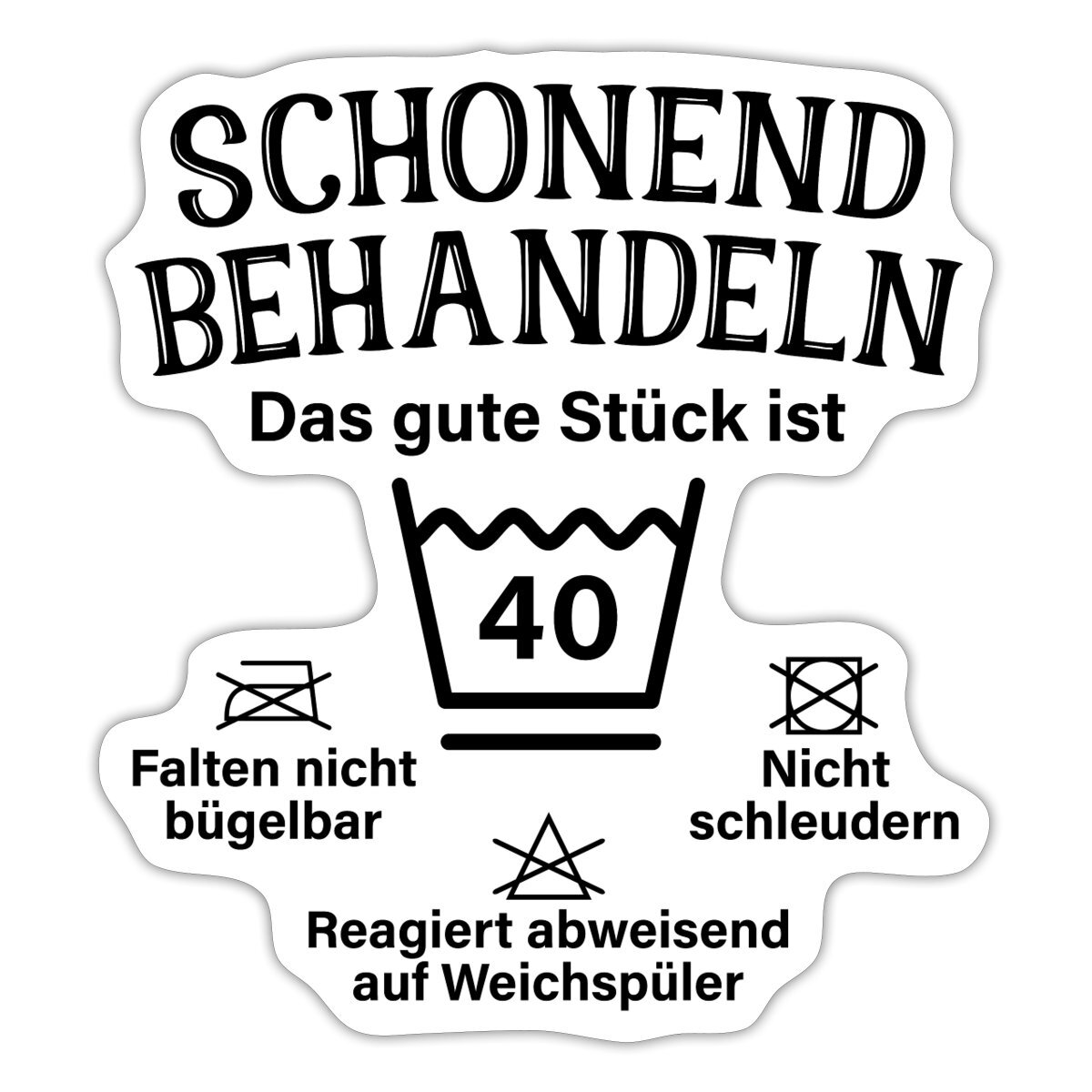 40. Geburtstag Vierzig Geschenk Schonend Behandeln Spruch Aufkleber Sticker  | eBay