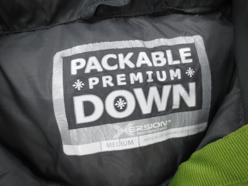 Xersion Vest Womens Medium Green Nylon Down Insulated Full Zip Packable Puffer - Picture 3 of 10
