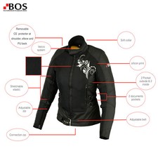 Giacca da moto da donna, giacca estiva in tessuto airmesh, giacca estiva da moto da donna