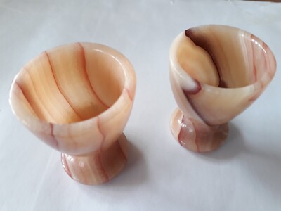 2 Marble Egg Cups