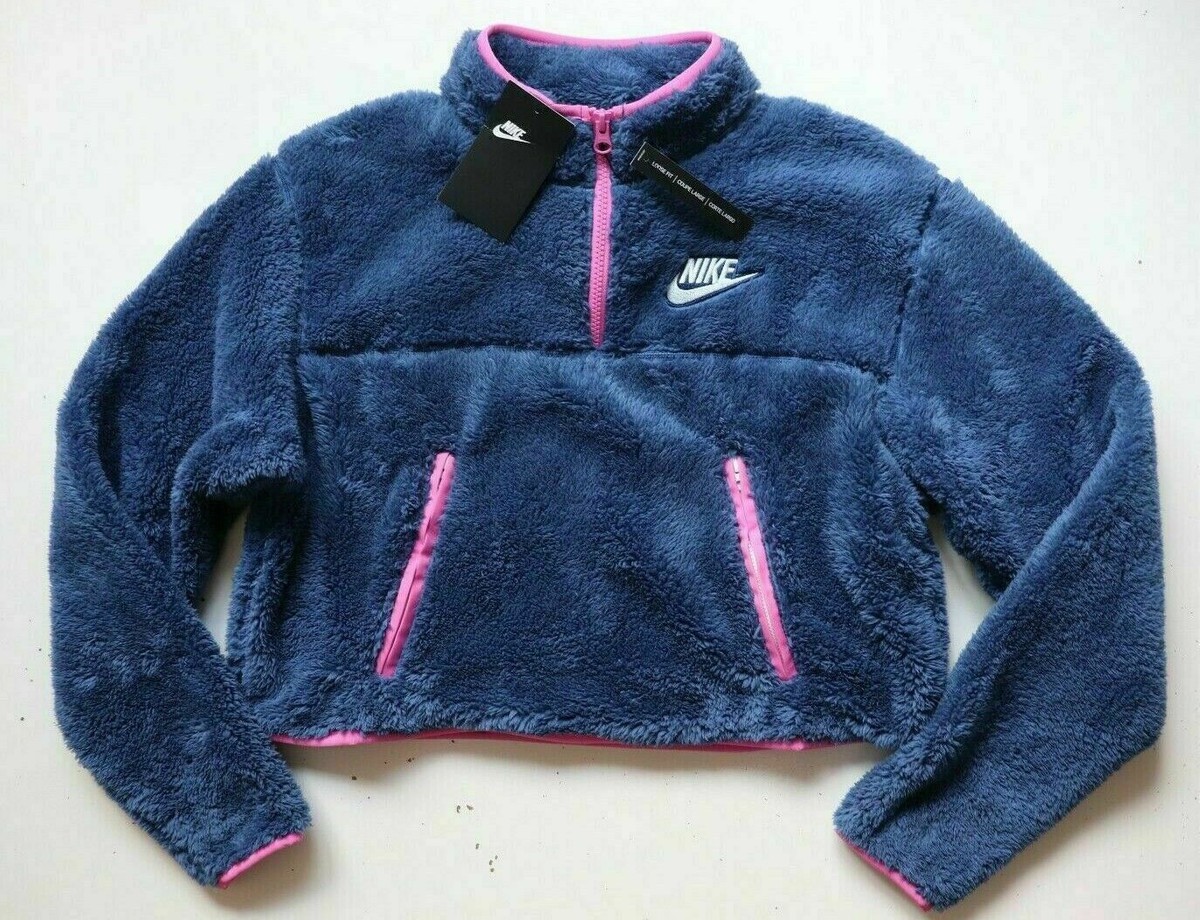 nike sherpa fleece crop top