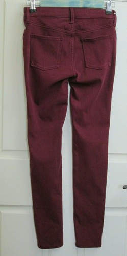 Old Navy Ballerina Jegging Jean Girl Size 12 24x25.5 Wine Color Stretch 25-23586 - Picture 4 of 8
