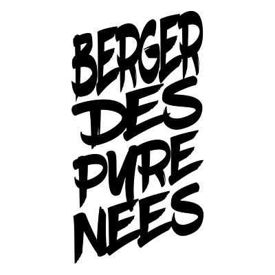Auto Aufkleber Font BERGER DES PYRENEES Schrift Hunde Hund SIVIWONDER Style