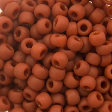 8/0 TOHO ROUND Opaque Frosted Terra Cotta Seed Bead (8g)