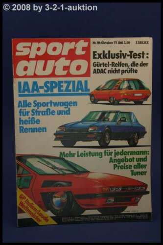 Sport Auto 10/75 Bitter CD TVR 3000 M Golf GTI + Poster - 第 1/1 張圖片