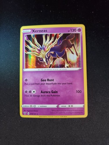 Pokémon Einzelkarte XERNEAS 78/185 Holo | VIVID VOLTAGE Serie – Sammlerkarte Auf Englisch