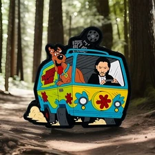 John Wick Scoopy-Doo Mystery Machine Mashup Rubber PVC Hook/Loop Morale Patch