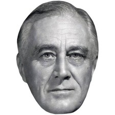 Franklin D. Roosevelt Stoic Celebrity Mask, Flat Card Face