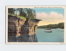 Postcard Where the Swallows Live Dells of the Wisconsin River Wisconsin USA