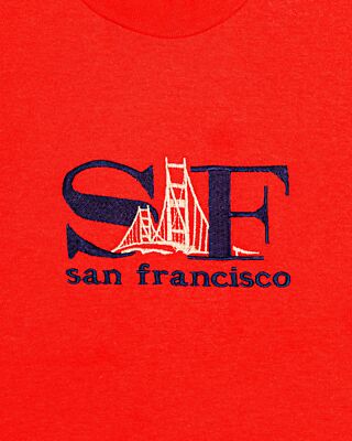 1990s Vintage San Francisco SF Embroidered Tourist T-Shirt | eBay