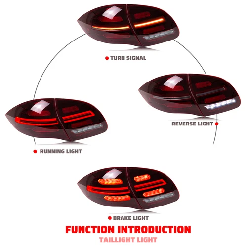 Red LED Sequential Tail Lights Lamps For Porsche Cayenne 2011-2014 Left & Right - Picture 13 of 16