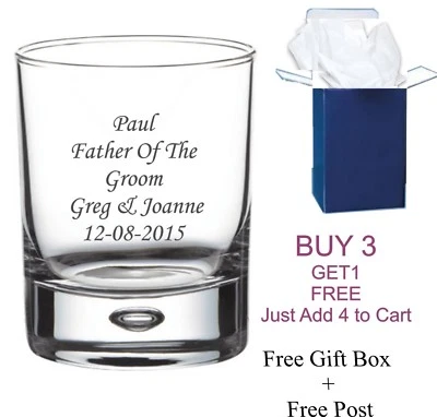 Personalised Engraved Bacardi Rum & Coke Glass Bubble Tumbler Birthday Gift