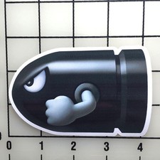 Mario Bullet 4" Wide Color Vinyl Decal Sticker - BOGO