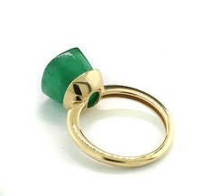 Wert 6.000 € Smaragd-Ring 750-Gelbgold 1 Smaragd 8,19 carat Designerring Unikat