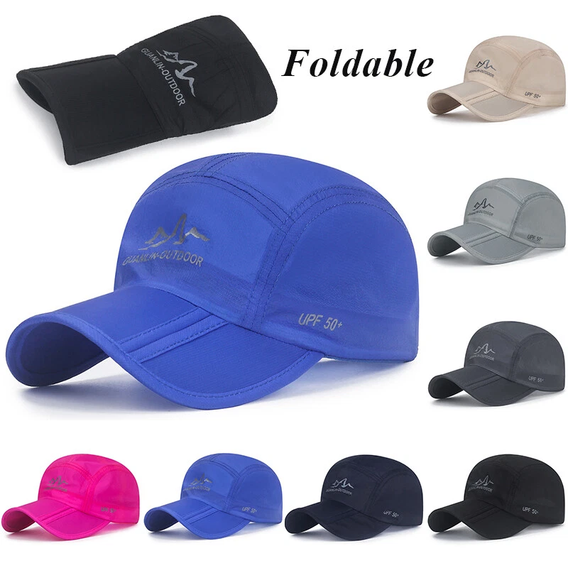 Folding brim cheap baseball cap