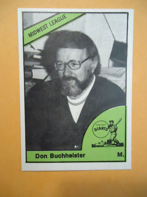 Don Buchheister - 1978 TCMA Minors Baseball card #239 - Cedar Rapids Giants - M