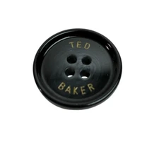 Ted Baker Black Plastic Pocket or Sleeve Replacement Button .60"