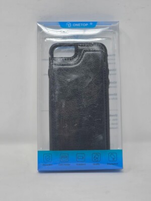 onetop wallet case slim fit compatible with iPhone SE 8 / 7 - Black