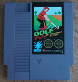 Golf NES, Mattel, Rare 5-Screw Cartridge, In Box And With Manual / Poly