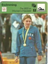 1977-79 Sportscaster Card, #51.08 Swimming, Petra Thumer