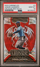 JUNIOR CAMINERO 2023 Chronicles CRUSADE #3 [RED WAVE 114/119]--PSA 10-P3-TB RAYS