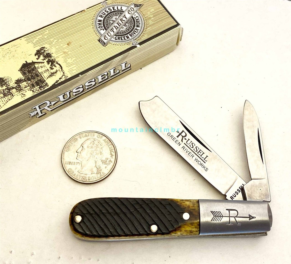 Russell Green River Solingen Germany RARE Razor Barlow Green Bone