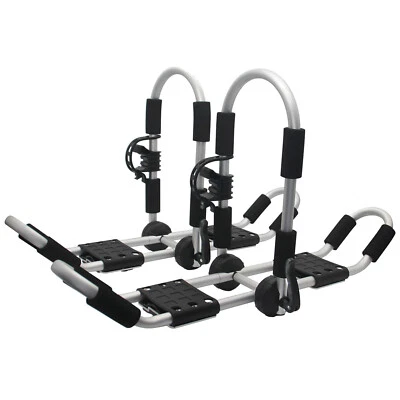Universal Kayak Carrier Canoe Surf Ski Roof Rack Aluminum 2 Bilateral Holders - Picture 2 of 15
