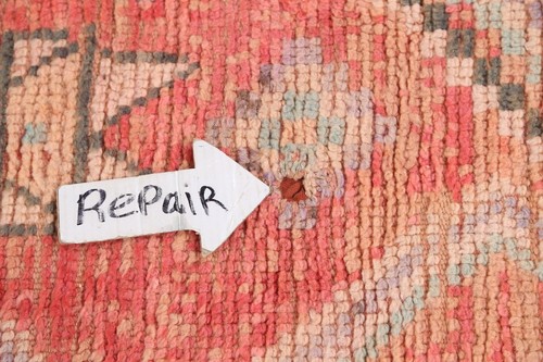 Antique Authentic Moroccan Vegetable Dye Oriental Runner Rug Hand-knotted 5'x12' - Picture 7 of 12