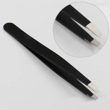 Extreme Shears Precision Slant Tweez Eyebrow Tweezers Professional Black 1-Piece