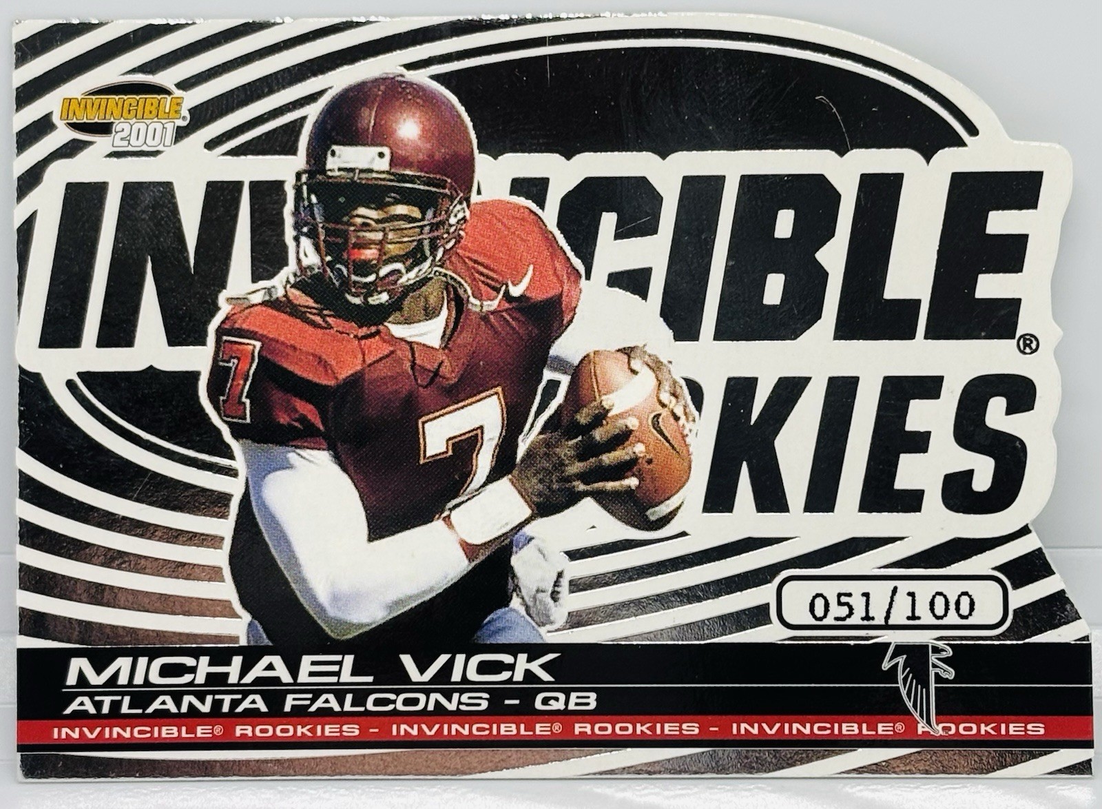 Michael Vick Pacific Invincible Rookie Die-Cuts #1 Rookie Die-Cuts