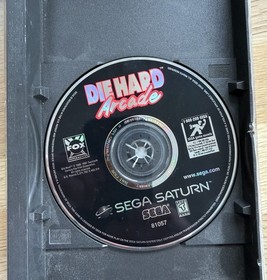 SEGA Saturn Console - Black MK-80000 2 Controllers & 8 Games Lot VIRTUA COP