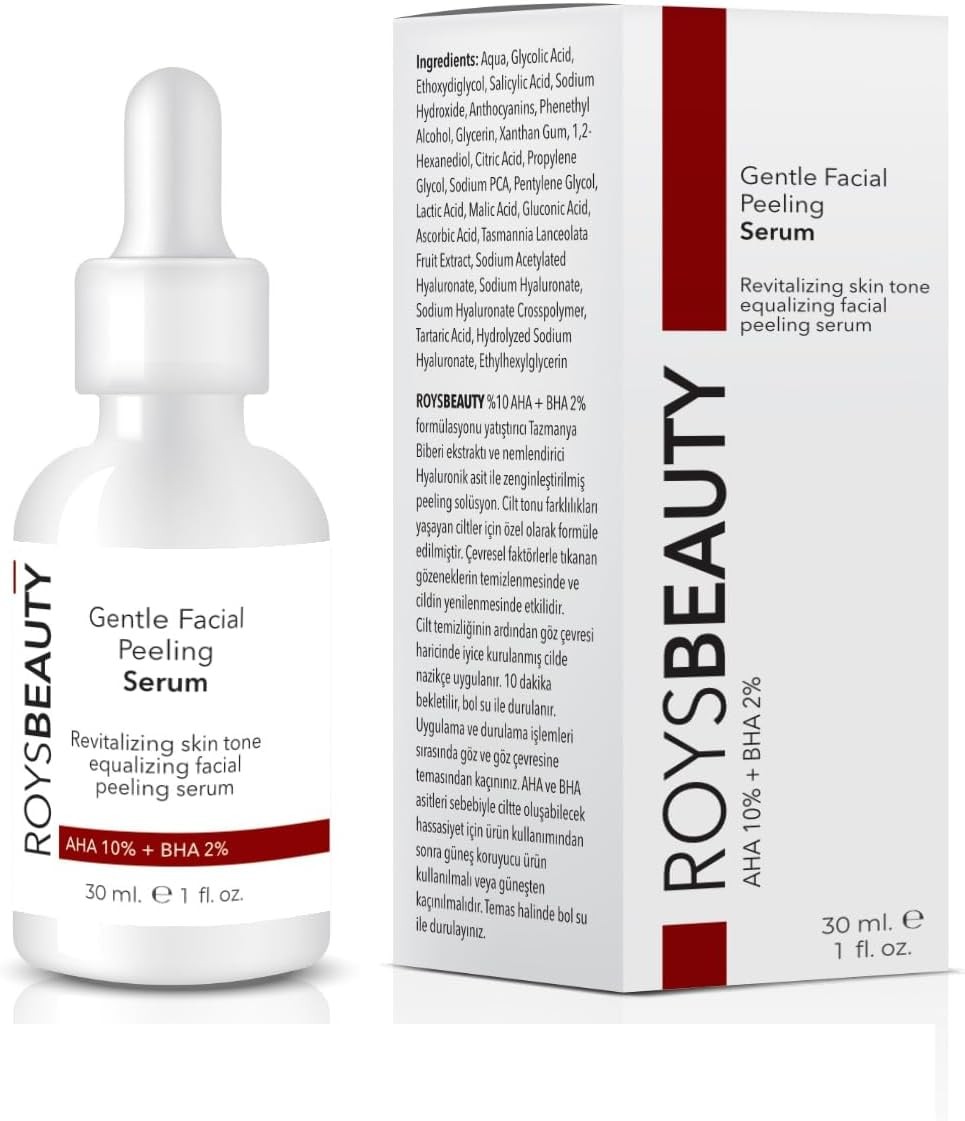 Roys Beauty AHA BHA Peeling Solution 30ml – Gentle Facial Exfoliating Serum w