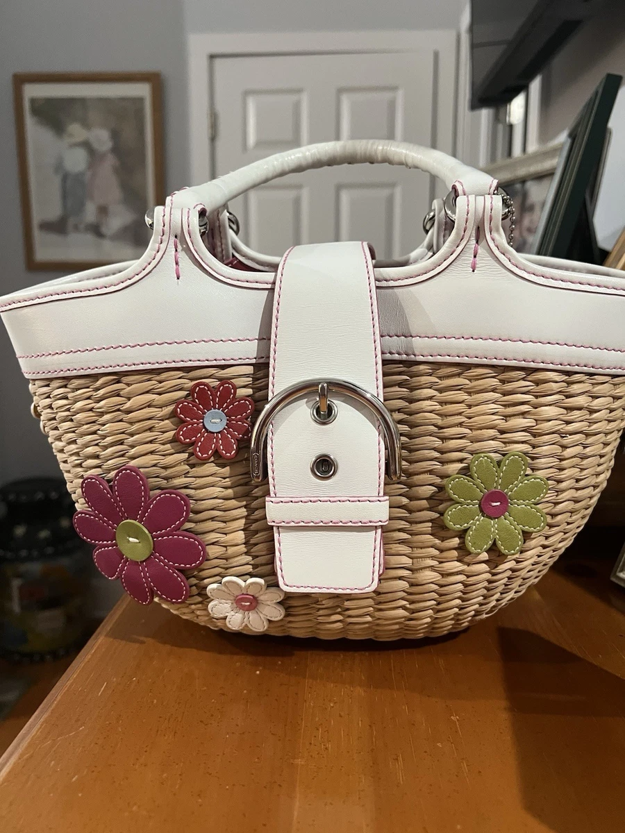 Coach Floral Bags & for Straw Exterior Women for sale | eBay