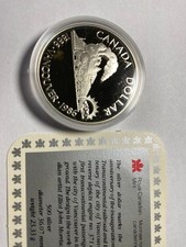 CANADA SILVER 1 dollar PROOF steam locomotive 