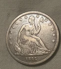 1842 Small date Seated Liberty Half  50c reverse of 42  Fine scarce type & grade
