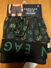 MENS AMERICAN EAGLE SHAMROCK CLOVER 🍀 REGULAR LENGTH FLEX BOXER BRIEF XL 40/42