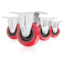 POWERTEC 3 Inch Fixed Caster Wheels with 640 lbs 3 inch, 640lbs, multi-color 