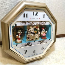SEIKO Disney Wall Clock Musical Mickey & Friends Motion Clock Japan Antique Used