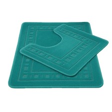 Diem Bath Mat Set Non Slip Bathroom Rug & Pedestal Mat Soft Absorbent Quick-Dry