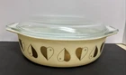 Vintage PYREX Golden Hearts Casserole 2.5 QT Baking Dish with Lid 045