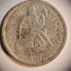 1878 P Seated Liberty Dime 10C Cents Silver, Fine Details, Environmental Damage