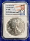 2023 ~ Silver Eagle S$1 ~ NGC MS69 ~ EARLY RELEASES ~ DeSantis ~ #6598537-057