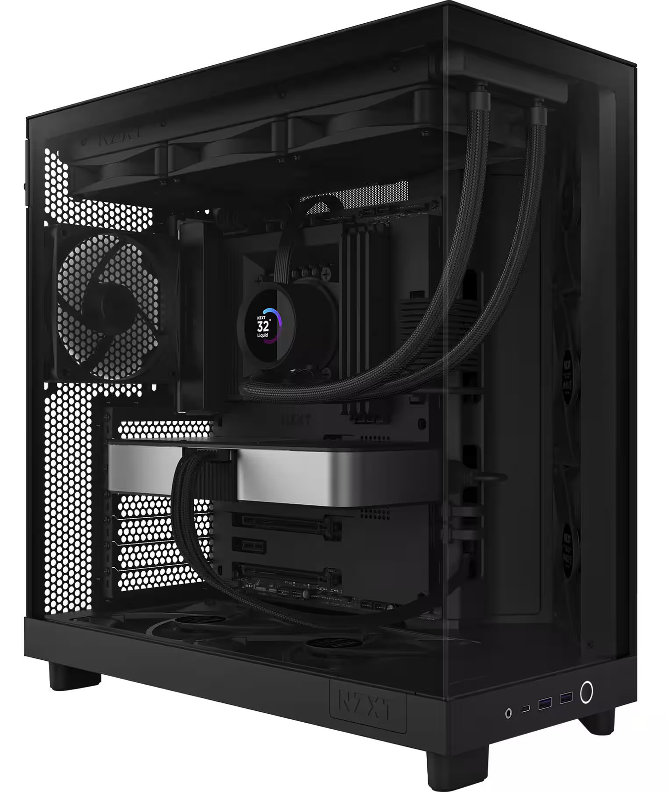 Корпус для ПК NZXT - H6 Flow ATX Mid-Tower с двойной камерой - черный 16090₽