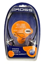 New Factory Sealed Koss Volume Control Collapsible Headphones P9