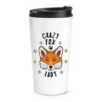 VerrüCkte Fox Damen Stars Reise Becher Tasse Lustig Tiere Thermo Becher Scherz