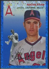 NOLAN RYAN - 2023 Topps Chrome Platinum Blue Mini-Diamond - JERSEY NUMBER 34/199