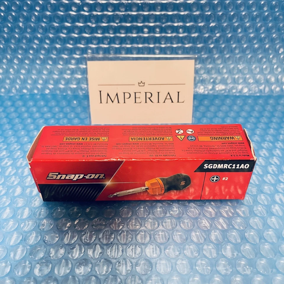 Cacciavite a cricchetto Snap-on SGDMRC11AO Stubby Orange inutilizzato in maga... - Immagine 3 di 4