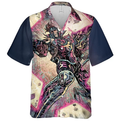 Disney Marvel X-men Gambit Hawaiian Shirt