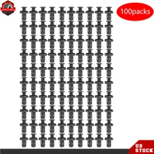 91503-SZ5-003 100Pcs Plastic Black 10mm Clips Bumper Face Fastener New For Honda